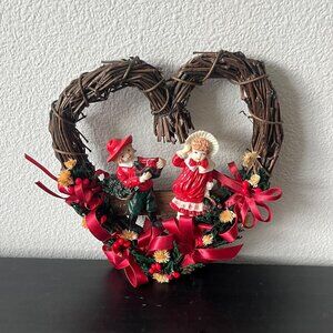 Vintage Children's Heart Wreath // House of Lloyd // Heart-Shaped Twig Christma